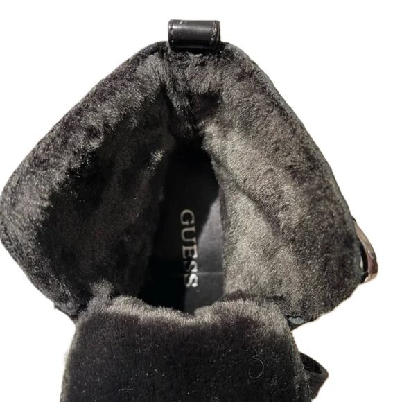 Guess Suede Leather Faux Fur Ankle Boot - Picture 16 of 16